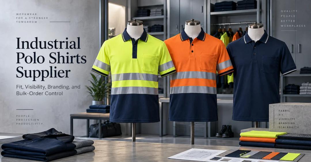 Industrial Polo Shirts Supplier: How B2B Buyers Control Fit, Visibility, Branding, and Repeat Orders
